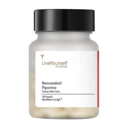 LiveYourself Resveratrol Piperine Takviye Edici Gıda 30 Kapsül - LiveYourself