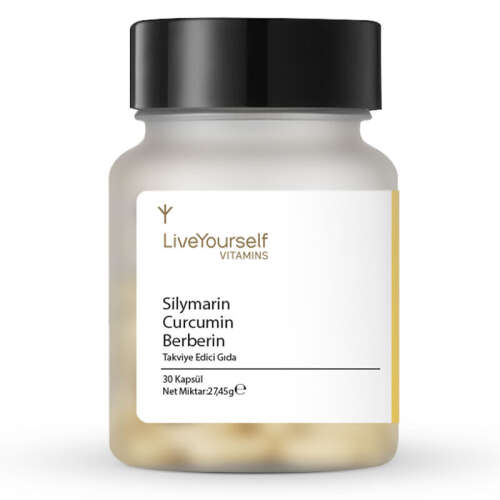 LiveYourself Vitamins Silymarin Curcumin Takviye Edici Gıda 30 Kapsül - LiveYourself