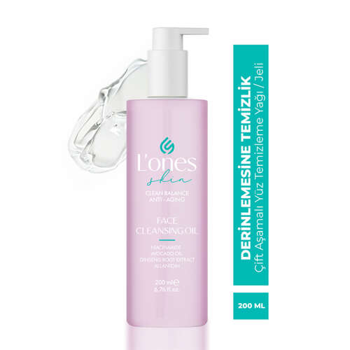 Lones Nemlendirici Aydınlatıcı Çift Aşamalı Yüz Temizleme Yağı ve Jeli 200 ml - 2