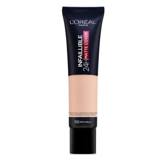 Loreal Paris Infaillible 24h Matte Cover Yüksek Kapatıcı Fondöten 110 Rose Vanilla 30 ml - 1