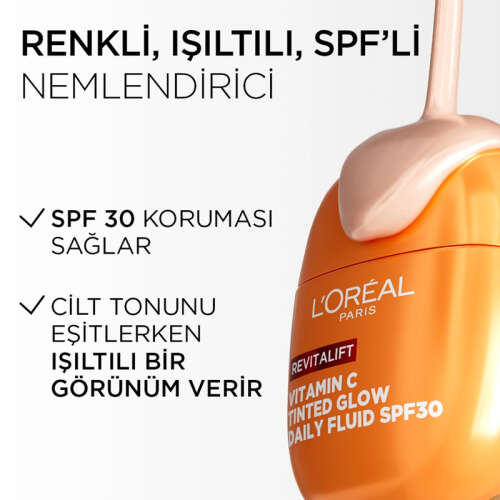 Loreal Paris Revitalift Clinical C Vitamini İçeren Renkli SPF30+ Yüz Güneş Kremi 40 ml - 4