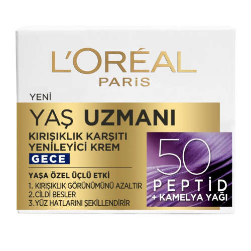 Loreal Paris Yaş Uzmanı Kırışıklık Karşıtı Gece Bakım Kremi 50 ml - Loreal Paris