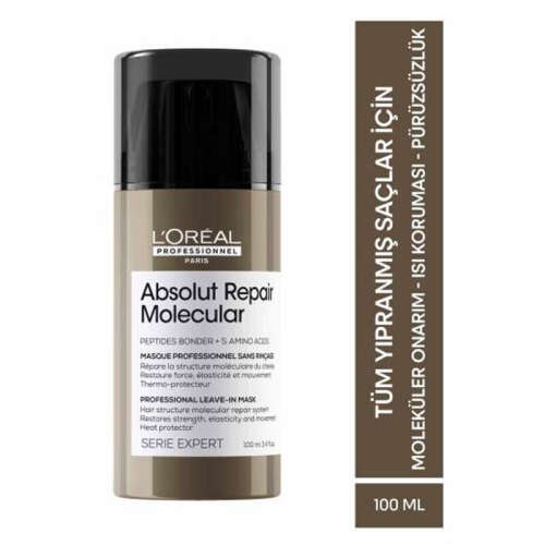 Loreal Professionnel Serie Expert Absolut Repair Molecular Durulanmayan Maske 100 ml - 2