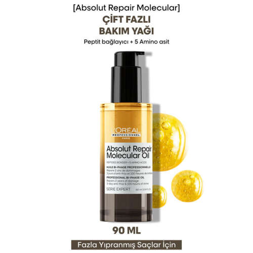 LOreal Professionnel Absolut Repair Molecular Çift Fazlı Profesyonel Bakım Yağı 90 ml - 2