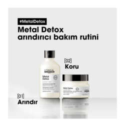 Loreal Professionnel Serie Expert Metal Detox Kırılma Karşıtı Koruyucu Maske 250 ml - 5