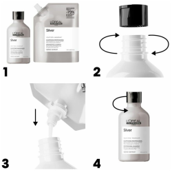 Loreal Professionnel Serie Expert Silver Renk Dengeleyici Mor Refill Şampuanı 500 ml - 2