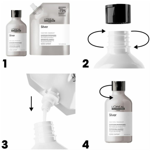 Loreal Professionnel Serie Expert Silver Renk Dengeleyici Mor Refill Şampuanı 500 ml - 2