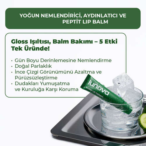 Lunova Glossy Lip Therapy - Peptit Lip Balm 15 ml - 3