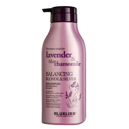 Luxliss Lavender Blue Chamomile Balancing Blonde Silver Shampoo 500 ml - Luxliss Professional