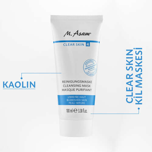 M. Asam CLEAR SKIN Yağlı Ciltler Parlama Karşıtı Arındırıcı %10 Kaolin Kil Maskesi 100 ml - M.Asam