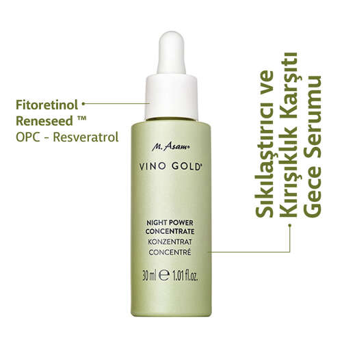 M. Asam Vino Gold Night Power Sıkılaştırıcı ve Kırışıklık Karşıtı Gece Serumu 30 ml - 2