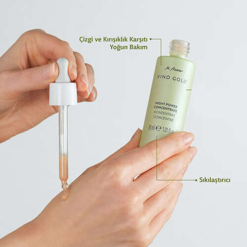 M. Asam Vino Gold Night Power Sıkılaştırıcı ve Kırışıklık Karşıtı Gece Serumu 30 ml - 4