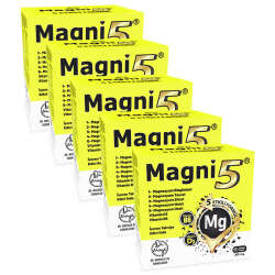 Magni5 Magnezyum Vitamin D3 B6 İçeren Takviye Edici Gıda 5x90 Kapsül - 1
