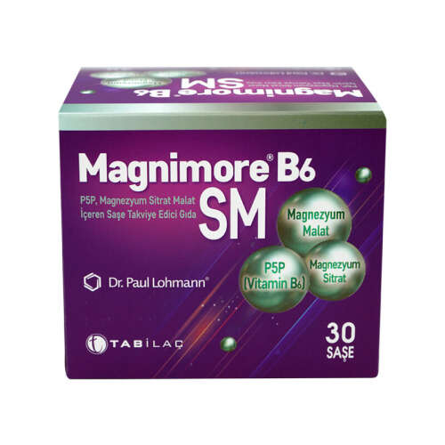 Magnimore B6SM Magnezyum Sitrat Malat Takviye Edici Gıda 30 Saşe - TAB İlaç Sanayi A.Ş