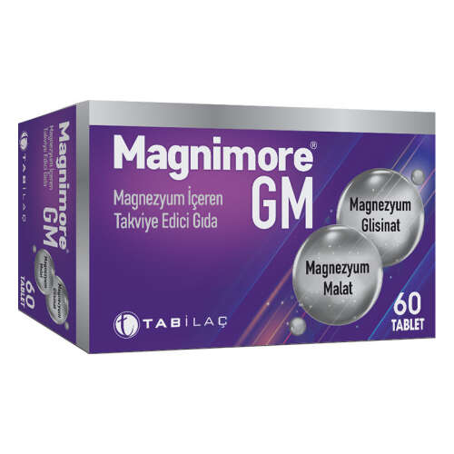 Magnimore GM Magnezyum İçeren Takviye Edici Gıda 60 Tablet - TAB İlaç Sanayi A.Ş