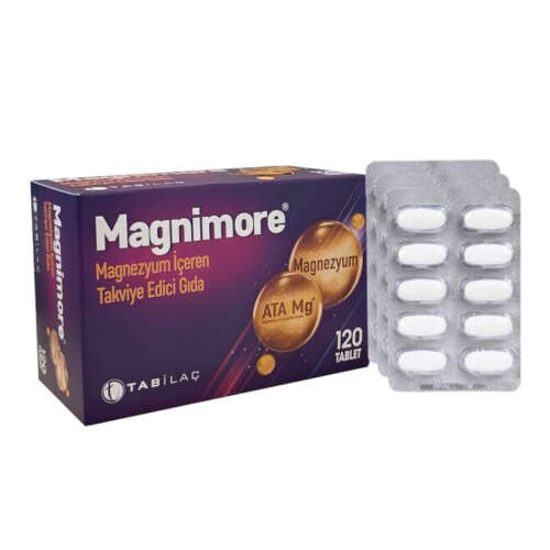 Magnimore Magnezyum İçeren Takviye Edici Gıda 120 Tablet - TAB İlaç Sanayi A.Ş