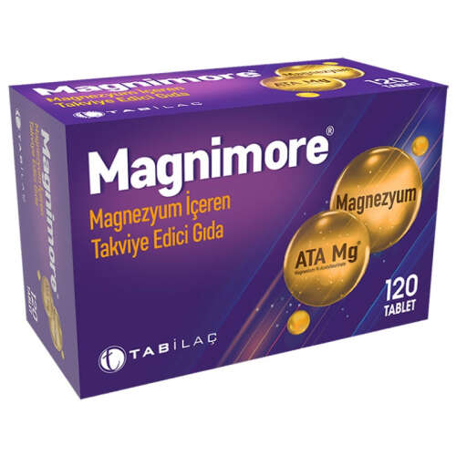 Magnimore Magnezyum İçeren Takviye Edici Gıda 120 Tablet - TAB İlaç Sanayi A.Ş