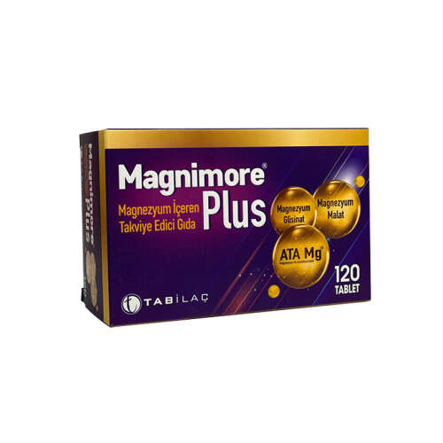 Magnimore Plus Magnezyum İçeren Takviye Edici Gıda 120 Tablet - TAB İlaç Sanayi A.Ş