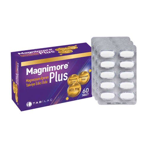 Magnimore Plus Magnezyum İçeren Takviye Edici Gıda 60 Kapsül - TAB İlaç Sanayi A.Ş