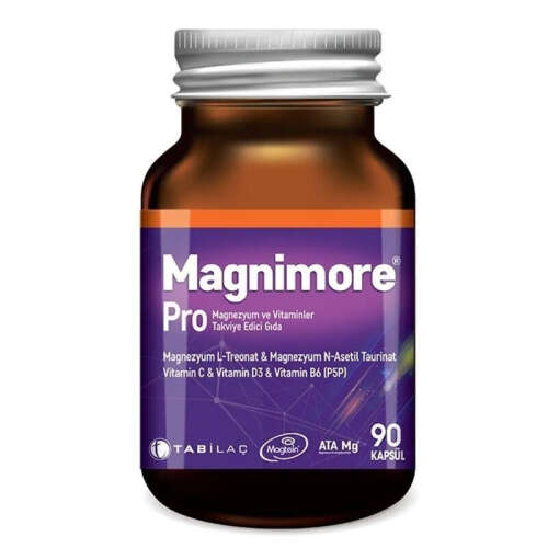 Magnimore Pro Magnezyum ve Vitaminler Takviye Edici Gıda 90 Kapsül - 1