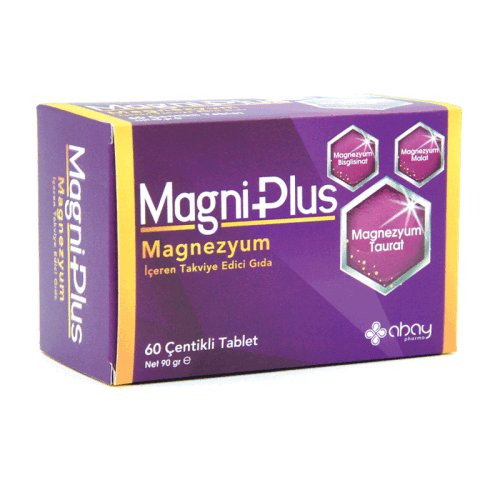 MagniPlus Magnezyum Takviye Edici Gıda 60 Çentikli Tablet - Abay Pharma