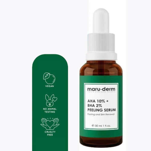 Maruderm AHA %10 + BHA %2 Peeling Maske Cilt Bakım Serumu 30 ml - Maruderm