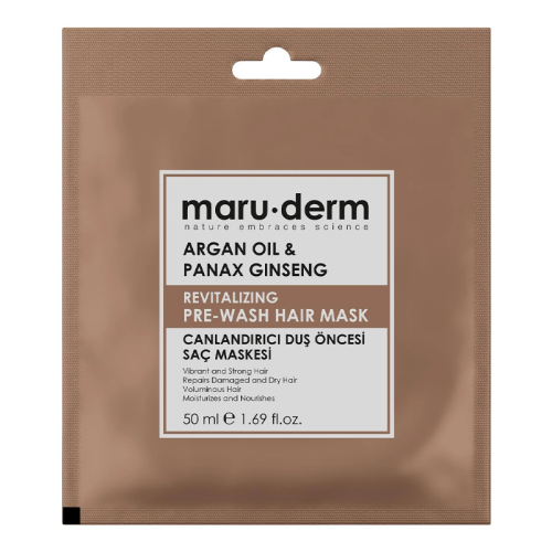 Maruderm Argan Oil and Panax Ginseng Revitalizing Duş Öncesi Saç Maskesi 50 ml - Maruderm