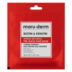 Maruderm Biotin and Keratin Intense Repairing Duş Öncesi Saç Maskesi 50 ml - 1