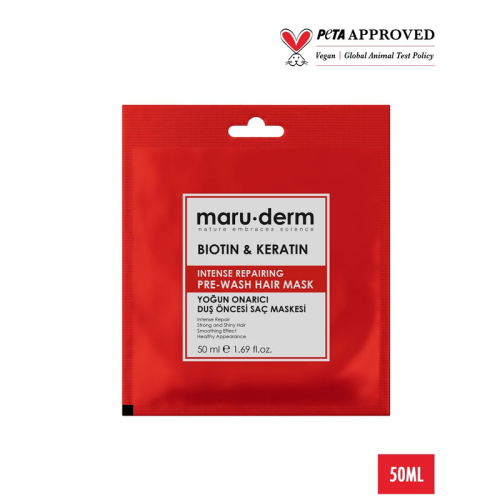 Maruderm Biotin and Keratin Intense Repairing Duş Öncesi Saç Maskesi 50 ml - 2
