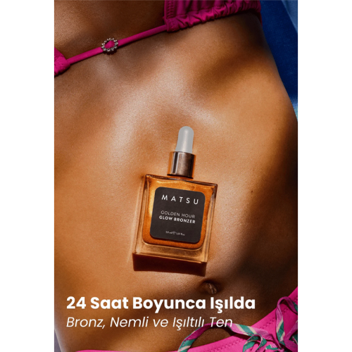 Matsu Golden Hour Işıltılı Bronzlaştırıcı Vücut Yağı 50 ml - 2