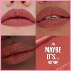 Maybelline New York Serum Etkili Hyalüronik Asit ve Besleyici Yağ İçeren Ruj - 002 Maybe It's - 3