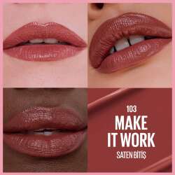 Maybelline New York Serum Etkili Hyalüronik Asit ve Besleyici Yağ İçeren Ruj - 103 Make It Work - 3