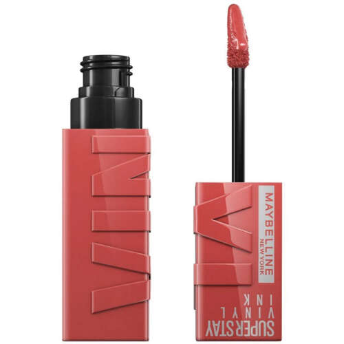 Maybelline New York Super Stay Vinyl Ink Likit Parlak Ruj - 15 Peachy - Maybelline
