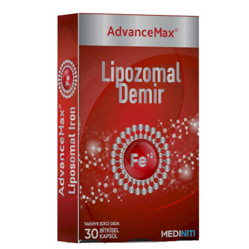 Mediniti AdvanceMax Lipozomal Demir 30 Bitkisel Kapsül - 1