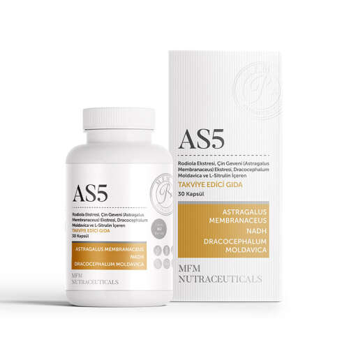 MFM NUTRACEUTICALS AS5 Kapsül Takviye Edici Gıda - 30 Bitkisel Kapsül - 3