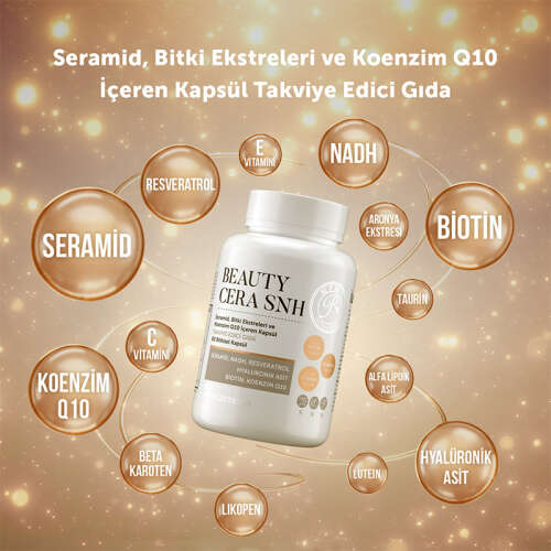 MFM NUTRACEUTICALS Beauty Cera SNH Kapsül Takviye Edici Gıda - 60 Bitkisel Kapsül - 4