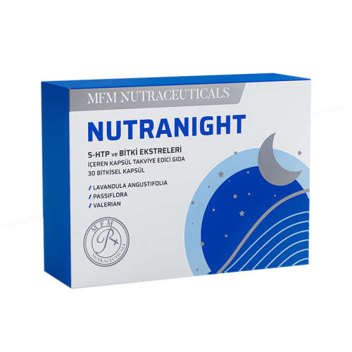 MFM NUTRACEUTICALS Nutranight Kapsül Takviye Edici Gıda - 30 Bitkisel Kapsül - MFM