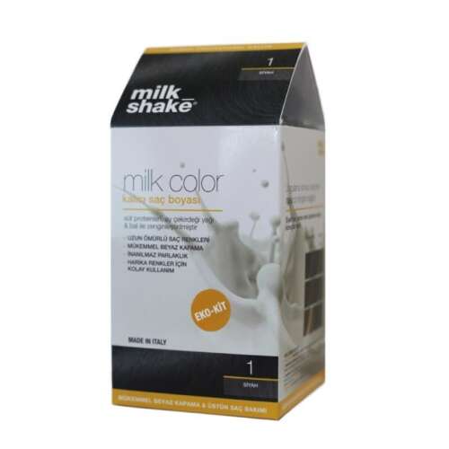 Milk Shake Milk Color Kalıcı Saç Boyası - 1 Siyah - EKO KİT - 1