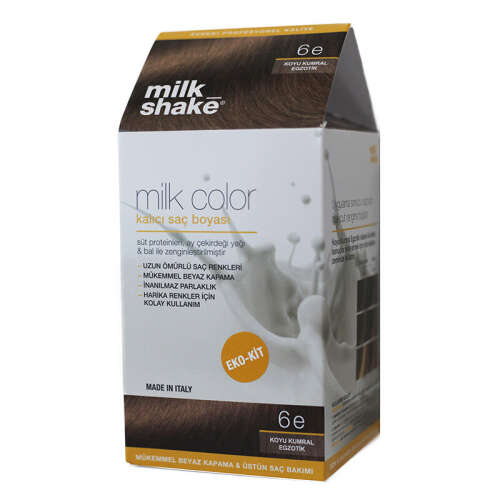 Milk Shake Milk Color Kalıcı Saç Boyası 6 e - Koyu Kumral Egzotik - EKO KİT - Milk Shake