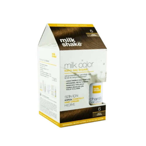 Milk Shake Milk Color Kalıcı Saç Boyası 6 - Koyu Kumral - KÖPÜK HEDİYE - 1