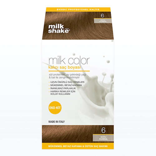 Milk Shake Milk Color Kalıcı Saç Boyası 6 - Koyu Kumral - Milk Shake
