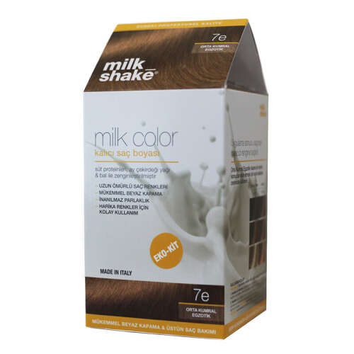 Milk Shake Milk Color Kalıcı Saç Boyası 7 e - Orta Kumral Egzotik - EKO KİT - Milk Shake