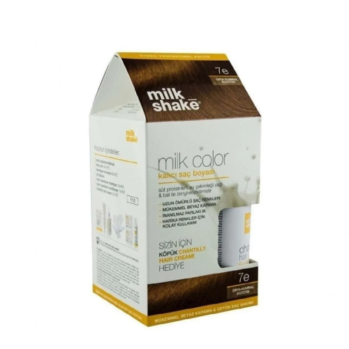 Milk Shake Milk Color Kalıcı Saç Boyası 7 E - Orta Kumral Egzotik - KÖPÜK HEDİYE - 1
