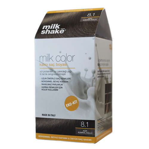 Milk Shake Milk Color Kalıcı Saç Boyası 8.1 - Açık Kumral Küllü - EKO KİT - Milk Shake