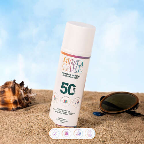 Minela Care Anti-Aging Organik Mineral Filtreli Yüz Güneş Kremi SPF50+ 70 gr - 7