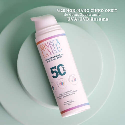 Minela Care Anti-Aging Organik Mineral Filtreli Yüz Güneş Kremi SPF50+ 70 gr - 10
