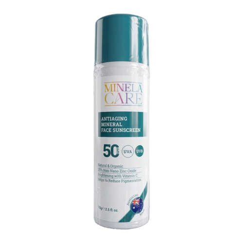 Minela Care Anti-Aging Organik Mineral Filtreli Yüz Güneş Kremi SPF50+ 70 gr - Minela Care