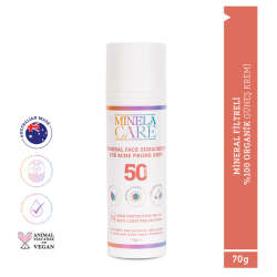 Minela Care Düzensiz Ciltler İçin Organik Mineral Filtreli Güneş Kremi Spf50 70 gr - 4