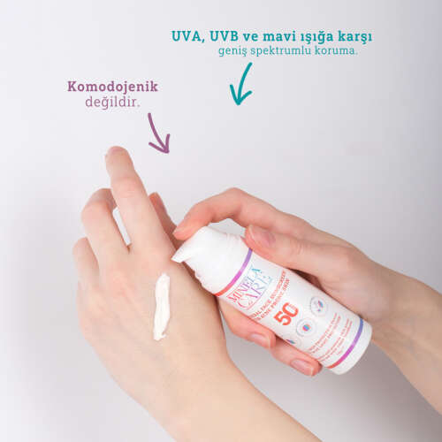 Minela Care Düzensiz Ciltler İçin Organik Mineral Filtreli Güneş Kremi Spf50 70 gr - 6