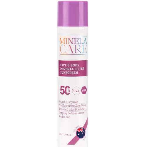 Minela Care Organik Mineral Filtreli Spf50+ Yüz ve Vücut Güneş Kremi 110 gr - Minela Care